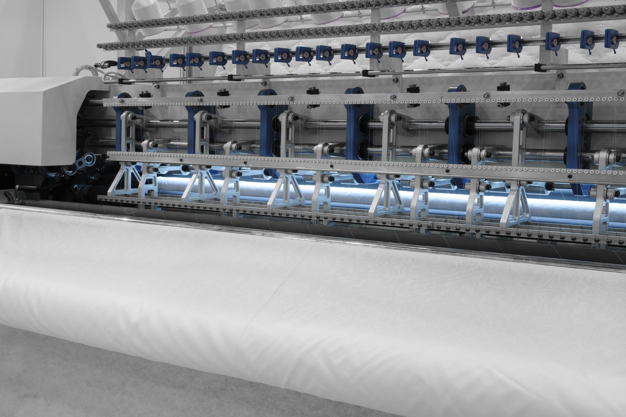 Textile Manufacturing Machines in Modern Factory